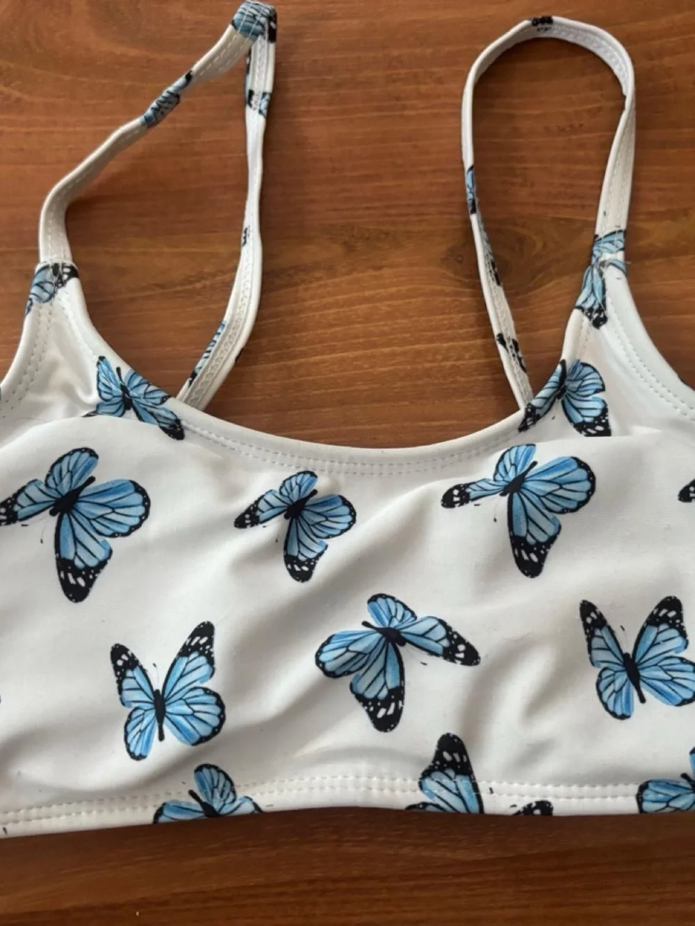 SHEIN Blue Marble Print and White and Blue butterfly bundle